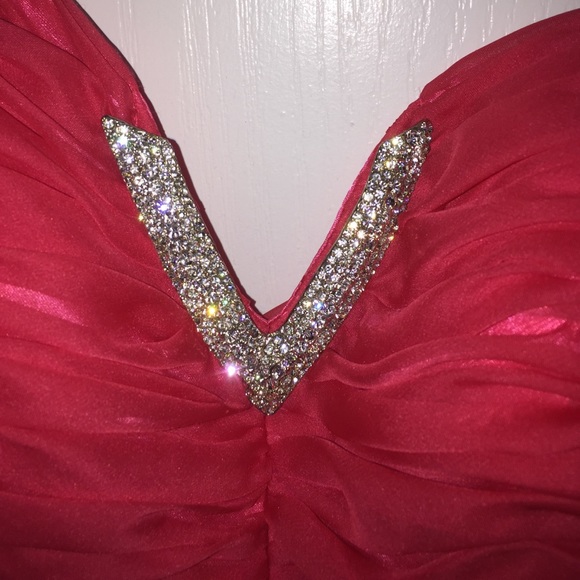 Pink Violet Diamond V Bust Dress - Picture 3 of 5